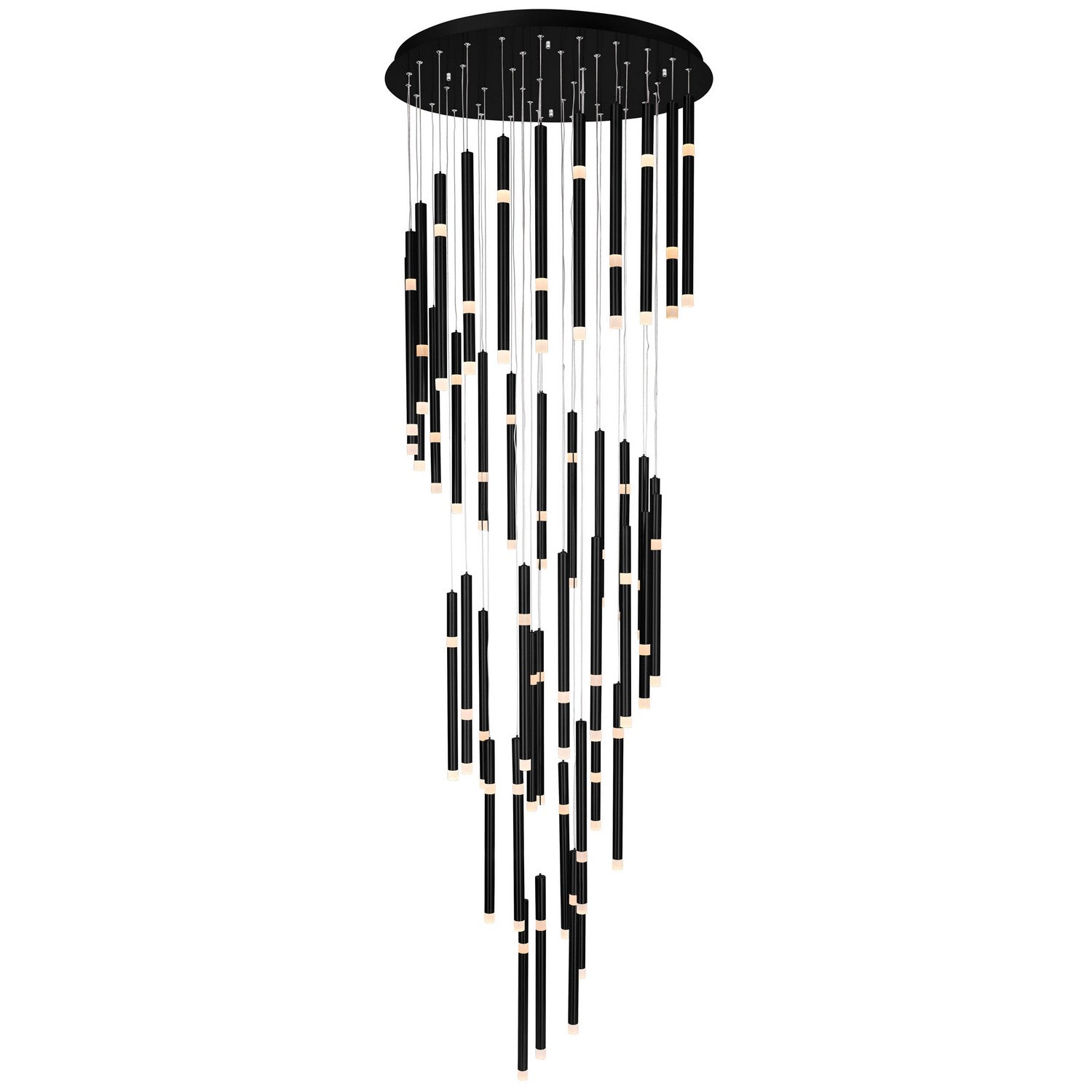 CWI Lighting - 1262P30-54-101 - LED Chandelier - Flute - Black