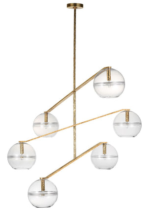 Visual Comfort Modern - SLCH354CPAB - Six Light Chandelier - Lowing - Polished Antique Brass