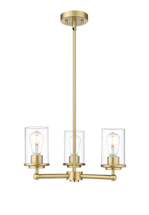 Z-Lite - 742-3LG - Three Light Chandelier - Thayer - Luxe Gold