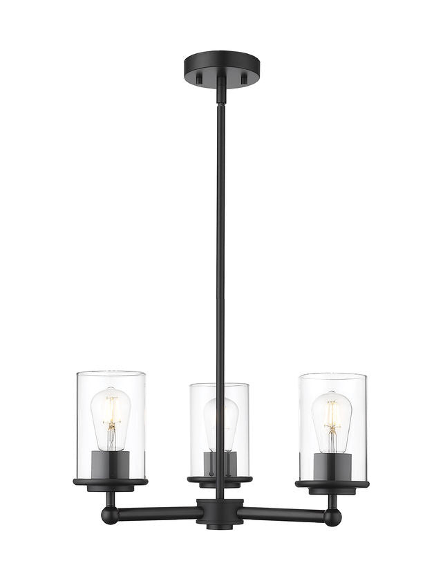 Z-Lite - 742-3MB - Three Light Chandelier - Thayer - Matte Black