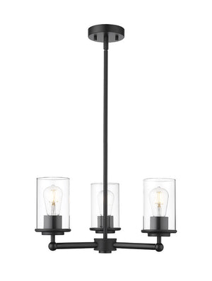 Z-Lite - 742-3MB - Three Light Chandelier - Thayer - Matte Black