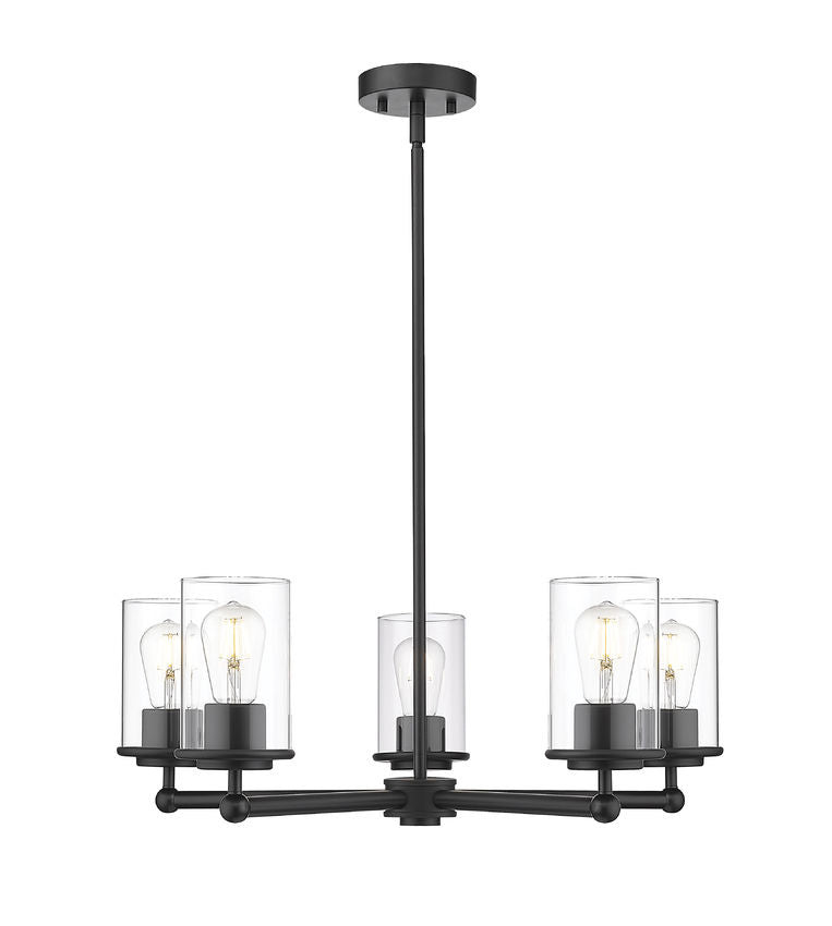 Z-Lite - 742-5MB - Five Light Chandelier - Thayer - Matte Black