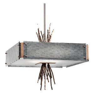 Hammerton Studio - CHB0032-0D-BB-SG-001-E2 - Four Light Chandelier - Ironwood - Burnished Bronze