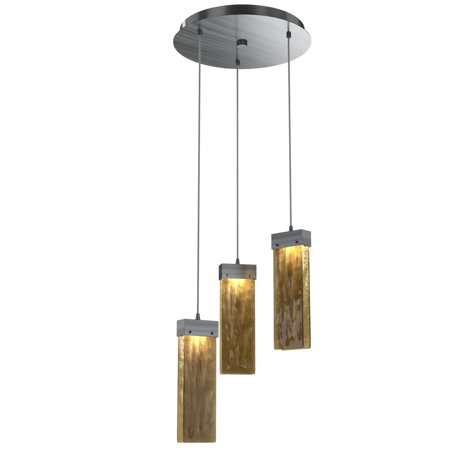 Hammerton Studio - CHB0042-03-GM-BG-C01-L1 - LED Pendant - Parallel - Gunmetal