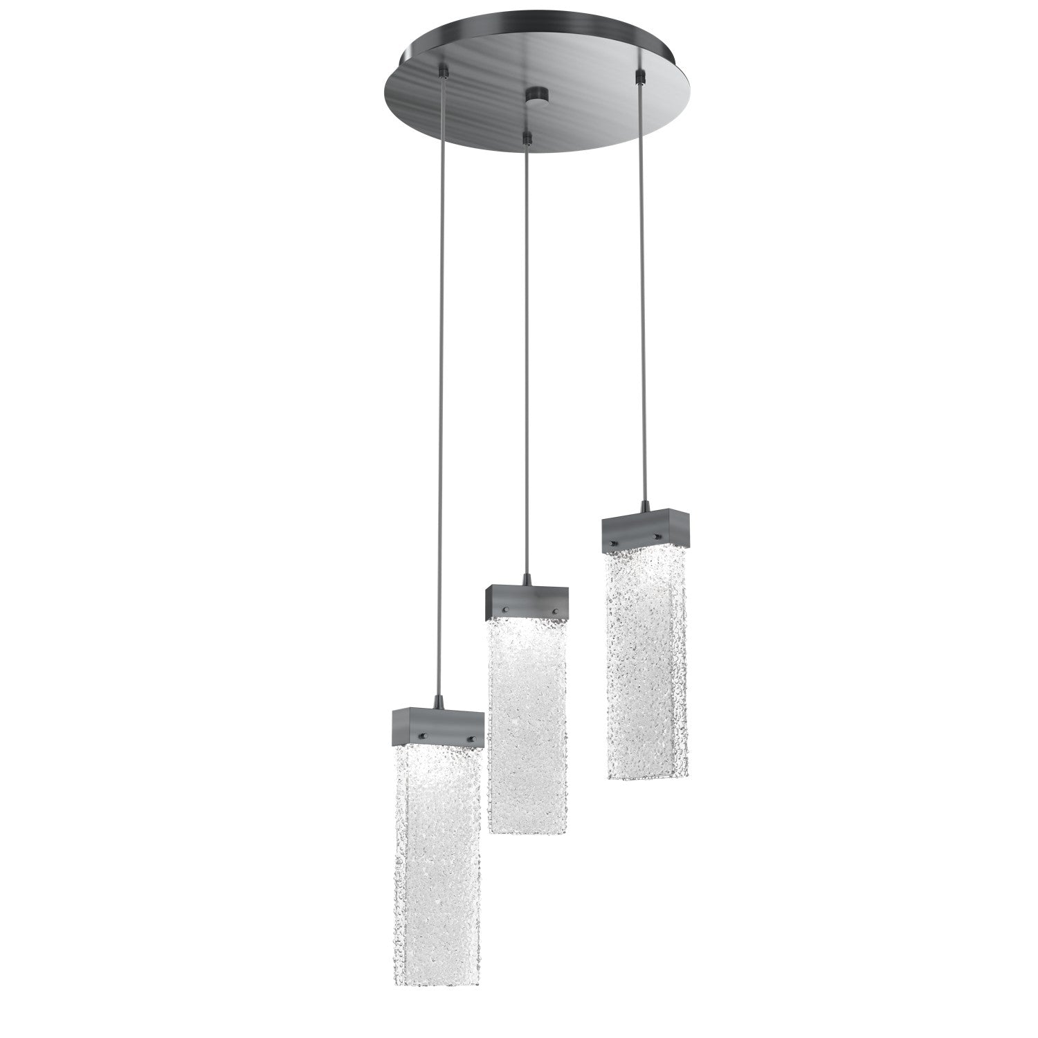 Hammerton Studio - CHB0042-03-GM-CR-C01-L3 - LED Pendant - Parallel - Gunmetal