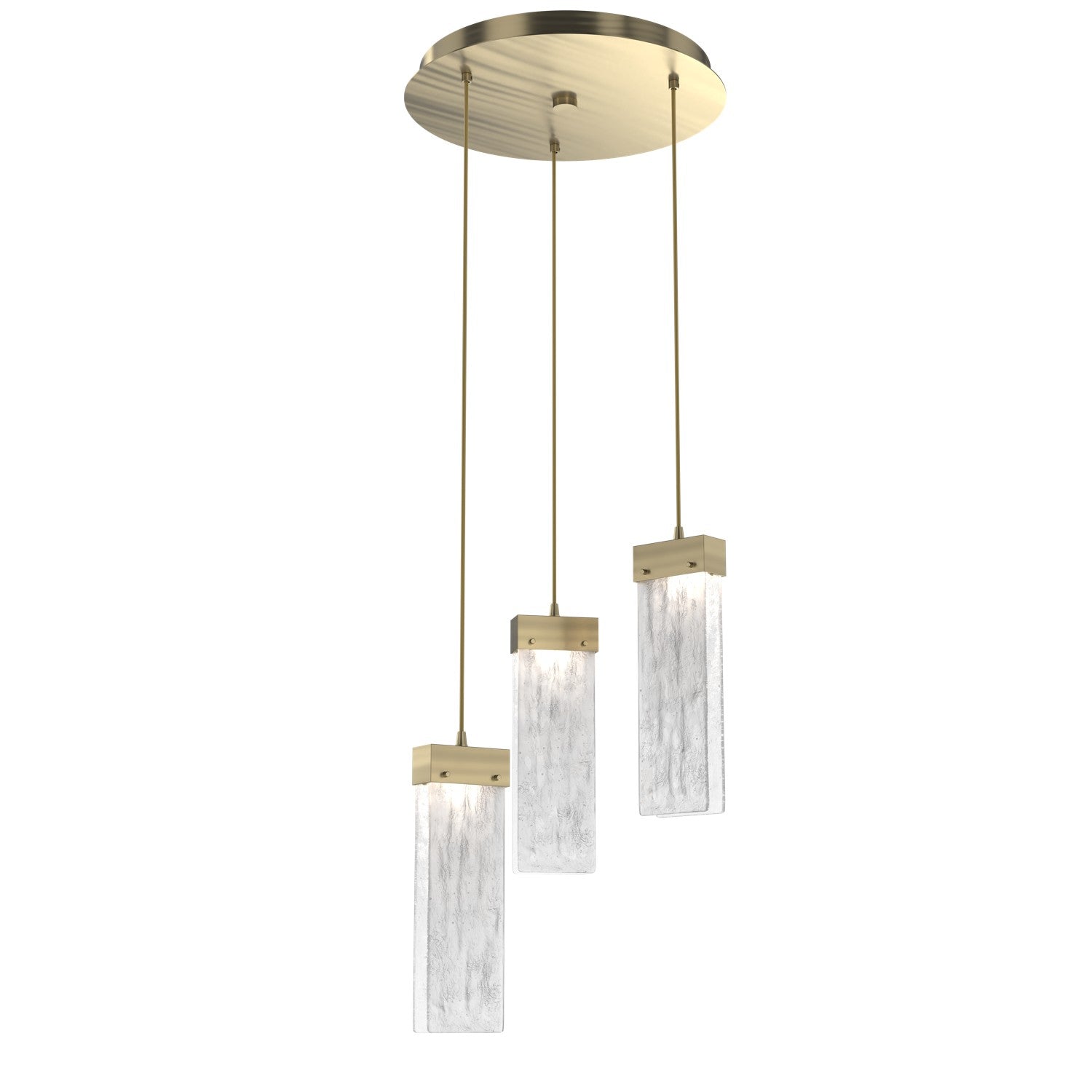 Hammerton Studio - CHB0042-03-HB-CG-C01-L1 - LED Pendant - Parallel - Heritage Brass