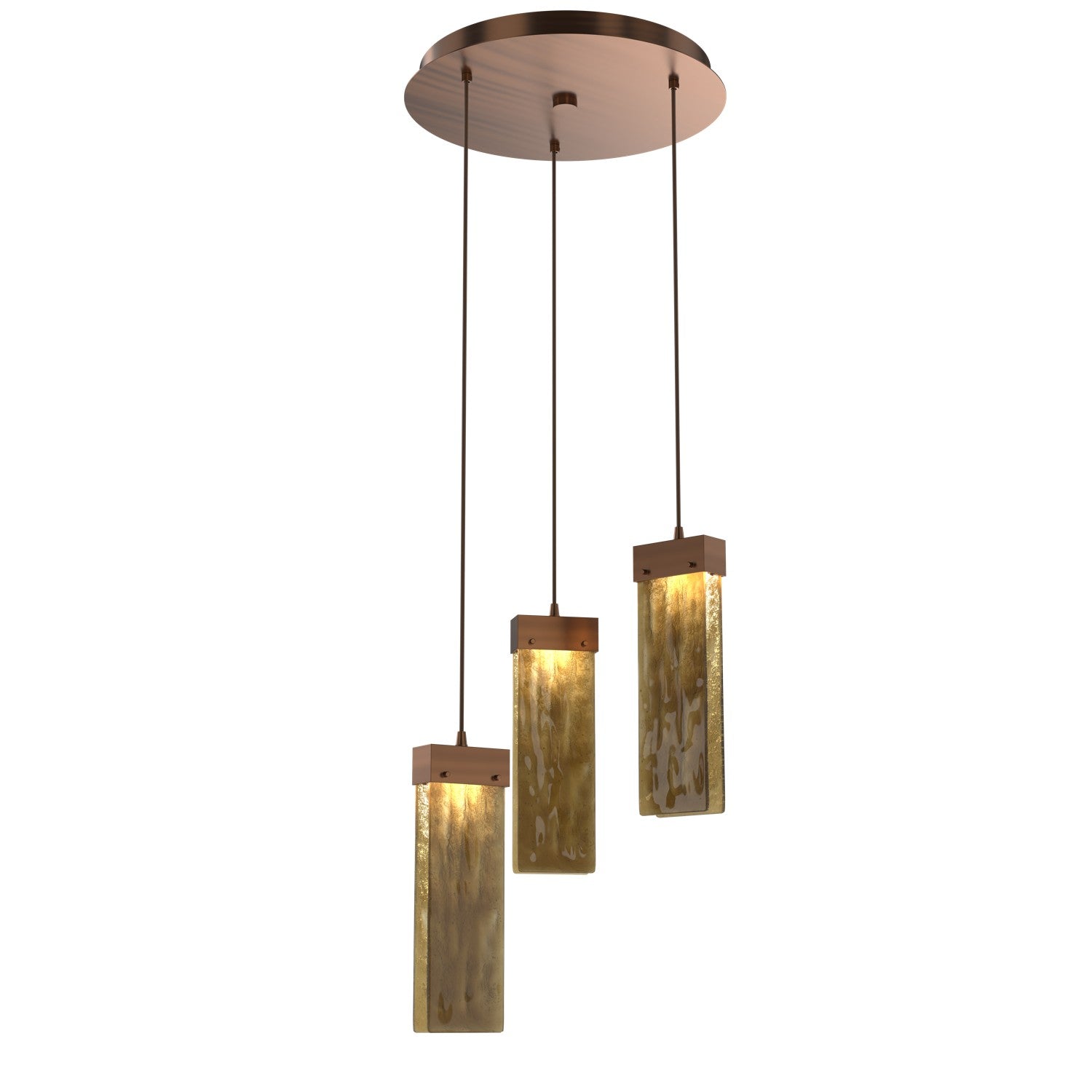 Hammerton Studio - CHB0042-03-RB-BG-C01-L1 - LED Pendant - Parallel - Oil Rubbed Bronze