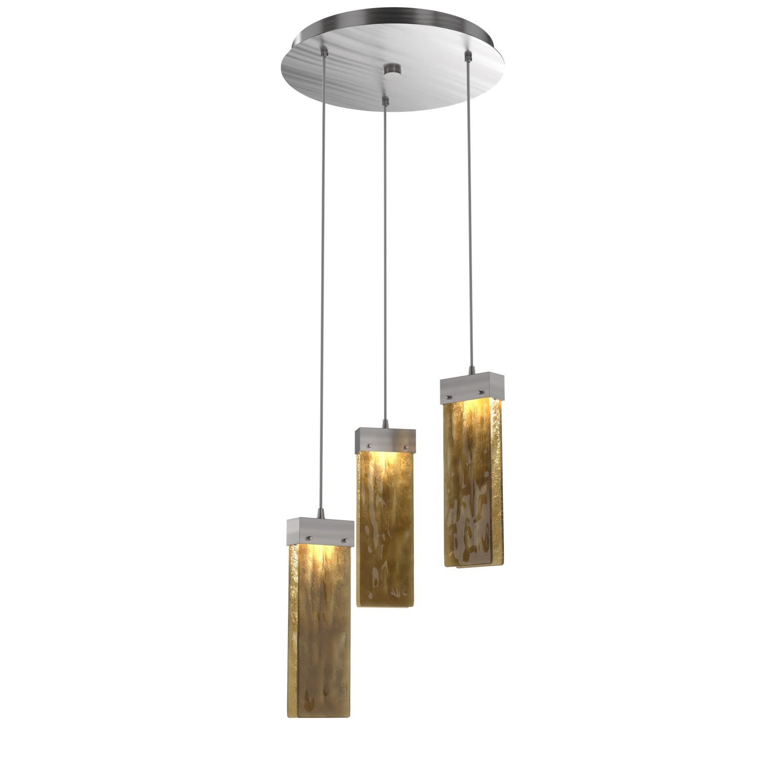 Hammerton Studio - CHB0042-03-SN-BG-C01-L1 - LED Pendant - Parallel - Satin Nickel