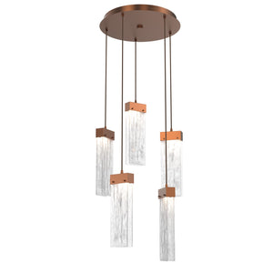 Hammerton Studio - CHB0042-05-BB-CG-C01-L1 - LED Pendant - Parallel - Burnished Bronze