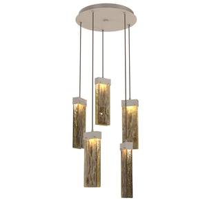 Hammerton Studio - CHB0042-05-BS-BG-C01-L1 - LED Pendant - Parallel - Beige Silver