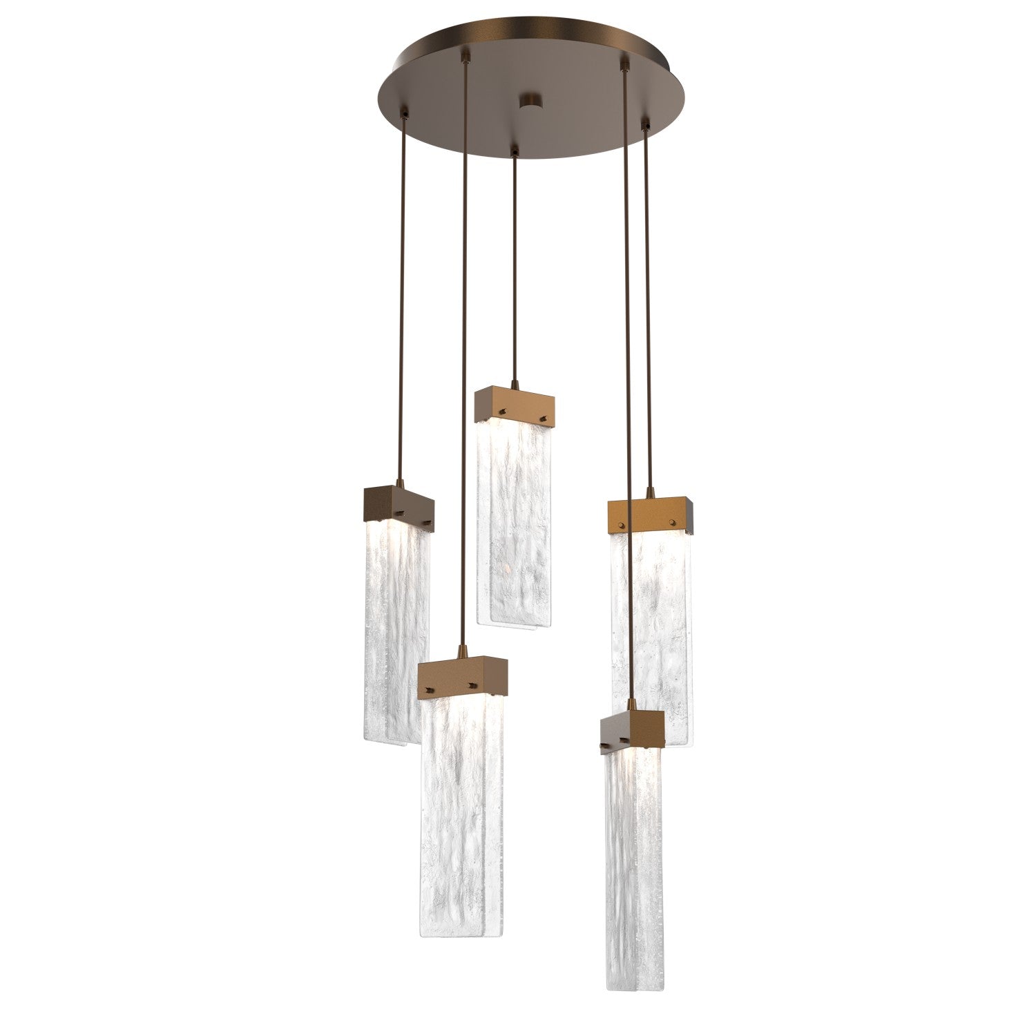 Hammerton Studio - CHB0042-05-FB-CG-C01-L1 - LED Pendant - Parallel - Flat Bronze