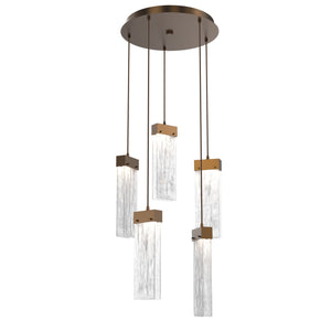 Hammerton Studio - CHB0042-05-FB-CG-C01-L1 - LED Pendant - Parallel - Flat Bronze