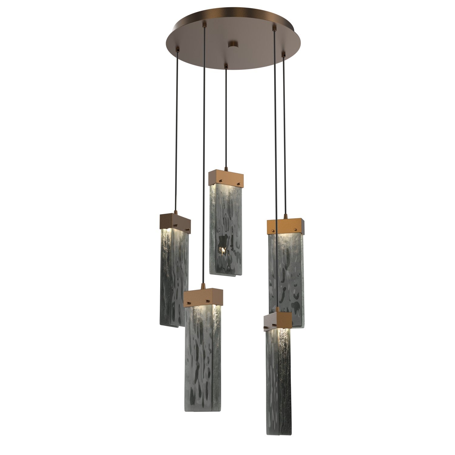 Hammerton Studio - CHB0042-05-FB-SG-C01-L1 - LED Pendant - Parallel - Flat Bronze