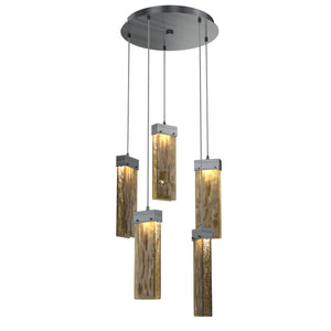 Hammerton Studio - CHB0042-05-GM-BG-C01-L1 - LED Pendant - Parallel - Gunmetal