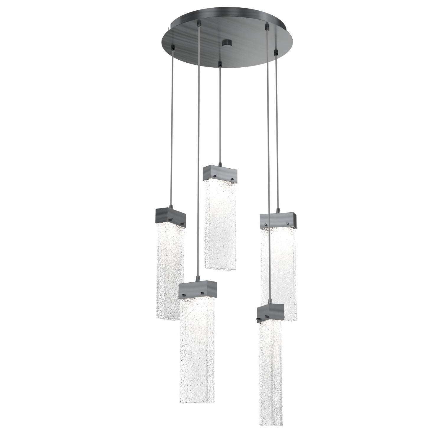 Hammerton Studio - CHB0042-05-GM-CR-C01-L1 - LED Pendant - Parallel - Gunmetal