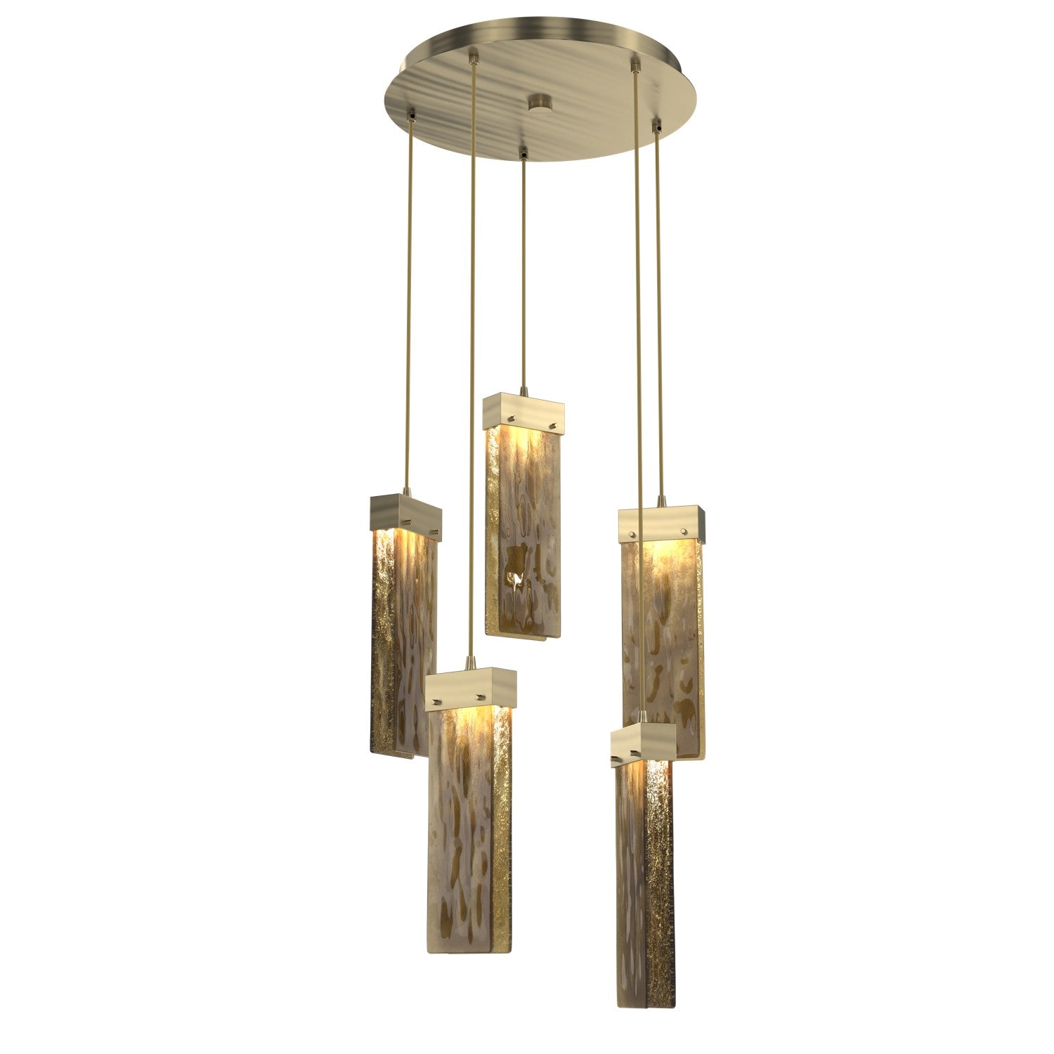 Hammerton Studio - CHB0042-05-HB-BG-C01-L1 - LED Pendant - Parallel - Heritage Brass