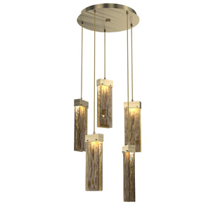 Hammerton Studio - CHB0042-05-HB-BG-C01-L1 - LED Pendant - Parallel - Heritage Brass