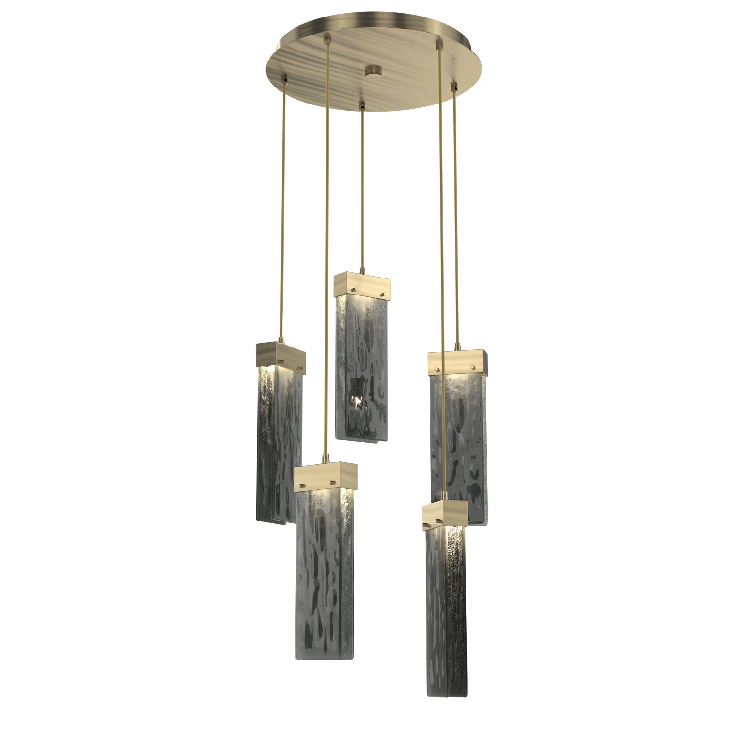 Hammerton Studio - CHB0042-05-HB-SG-C01-L1 - LED Pendant - Parallel - Heritage Brass