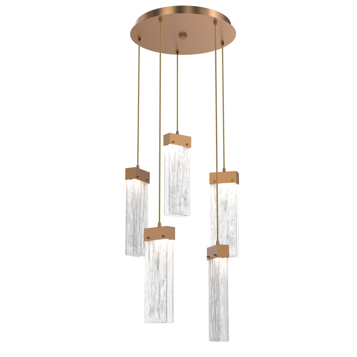 Hammerton Studio - CHB0042-05-NB-CG-C01-L1 - LED Pendant - Parallel - Novel Brass