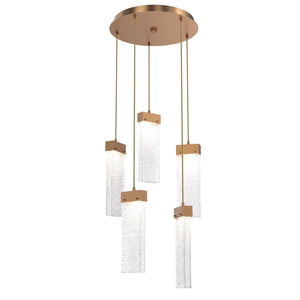 Hammerton Studio - CHB0042-05-NB-CR-C01-L1 - LED Pendant - Parallel - Novel Brass