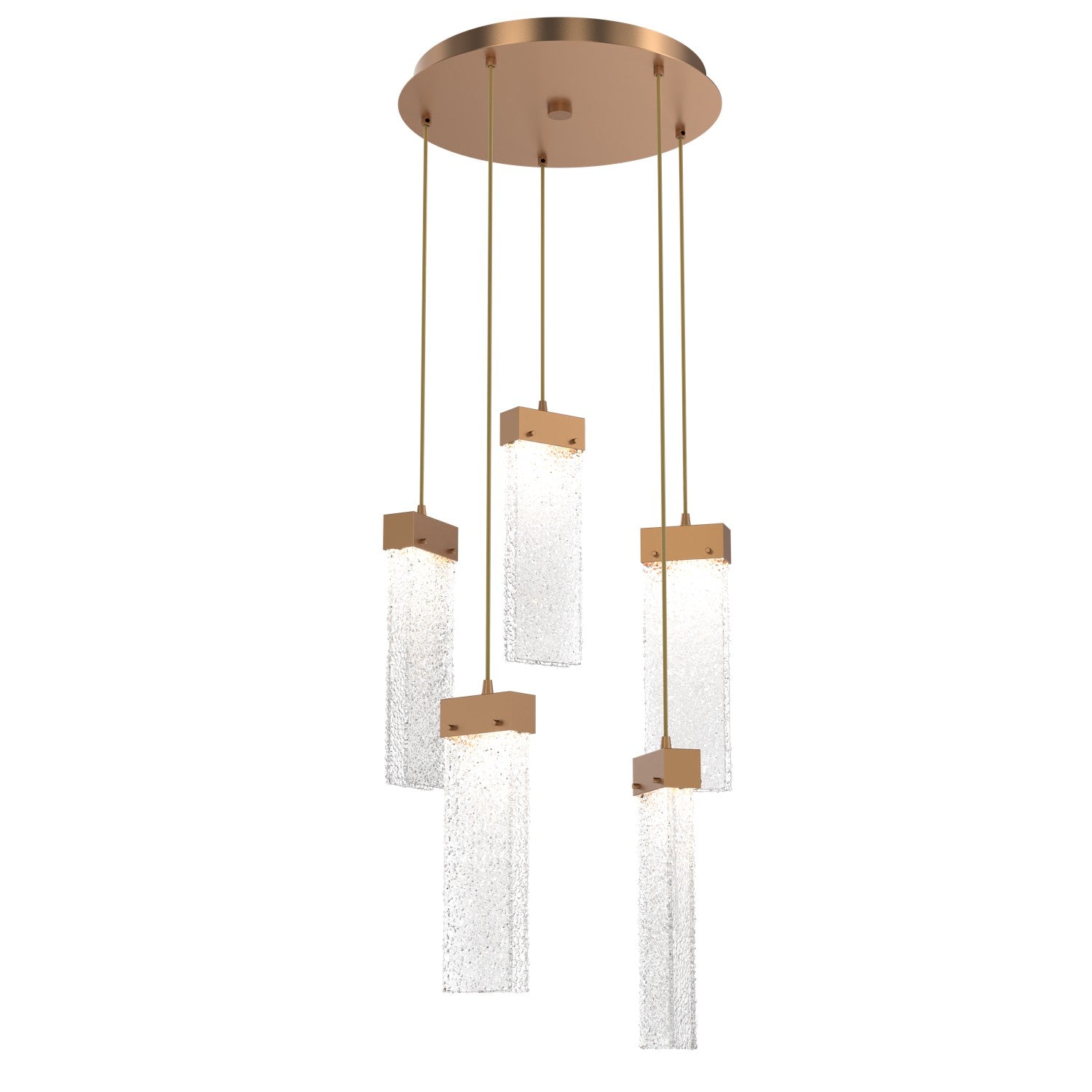 Hammerton Studio - CHB0042-05-NB-CR-C01-L3 - LED Pendant - Parallel - Novel Brass