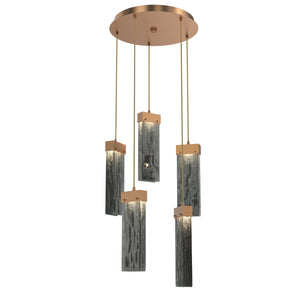 Hammerton Studio - CHB0042-05-NB-SG-C01-L1 - LED Pendant - Parallel - Novel Brass