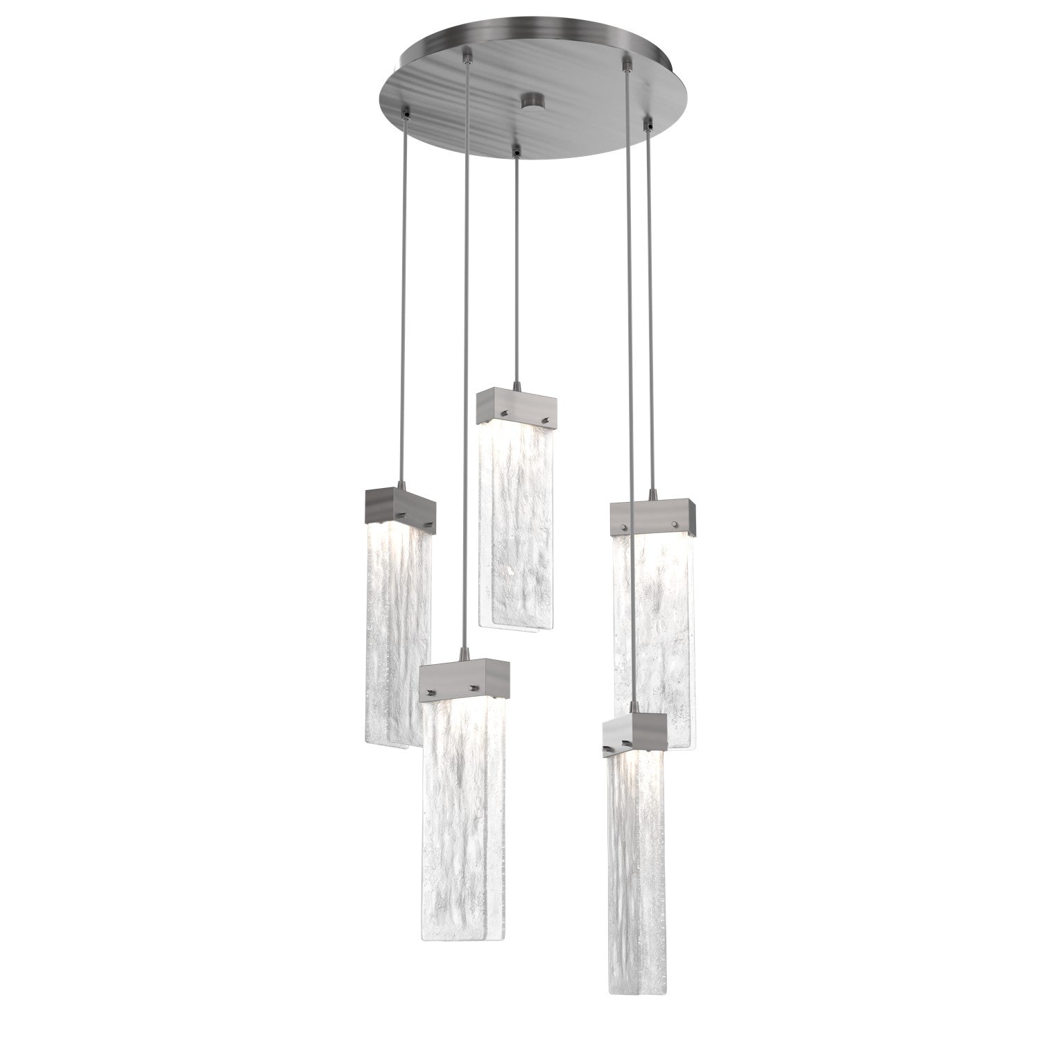 Hammerton Studio - CHB0042-05-SN-CG-C01-L1 - LED Pendant - Parallel - Satin Nickel