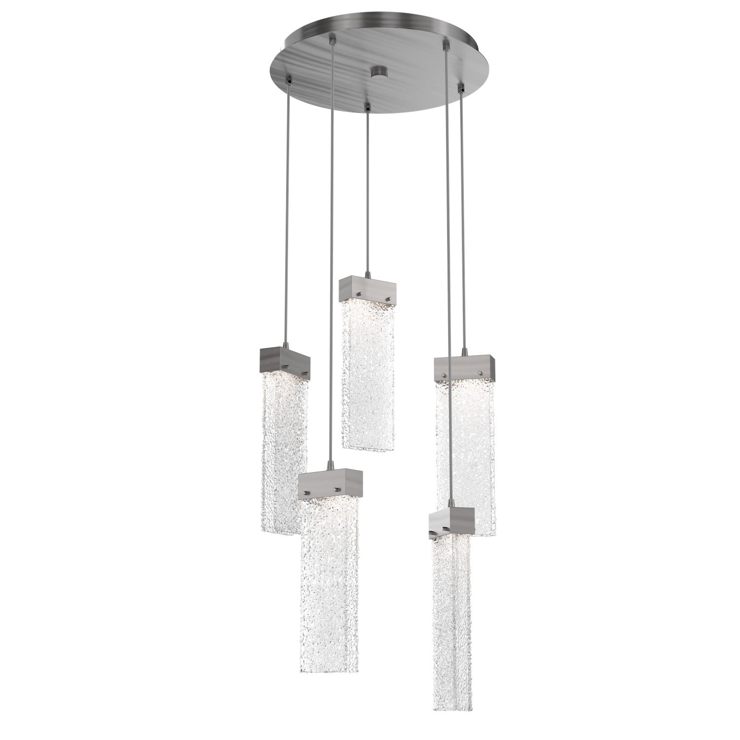 Hammerton Studio - CHB0042-05-SN-CR-C01-L1 - LED Pendant - Parallel - Satin Nickel