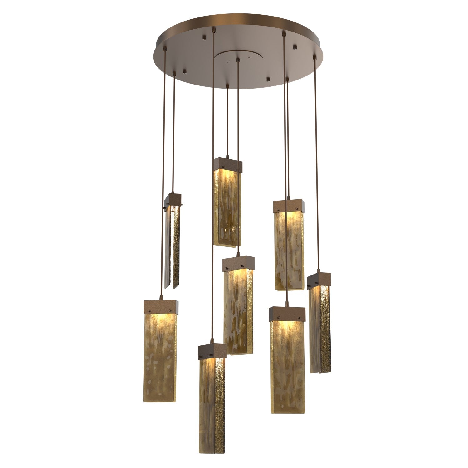 Hammerton Studio - CHB0042-08-FB-BG-C01-L1 - LED Pendant - Parallel - Flat Bronze