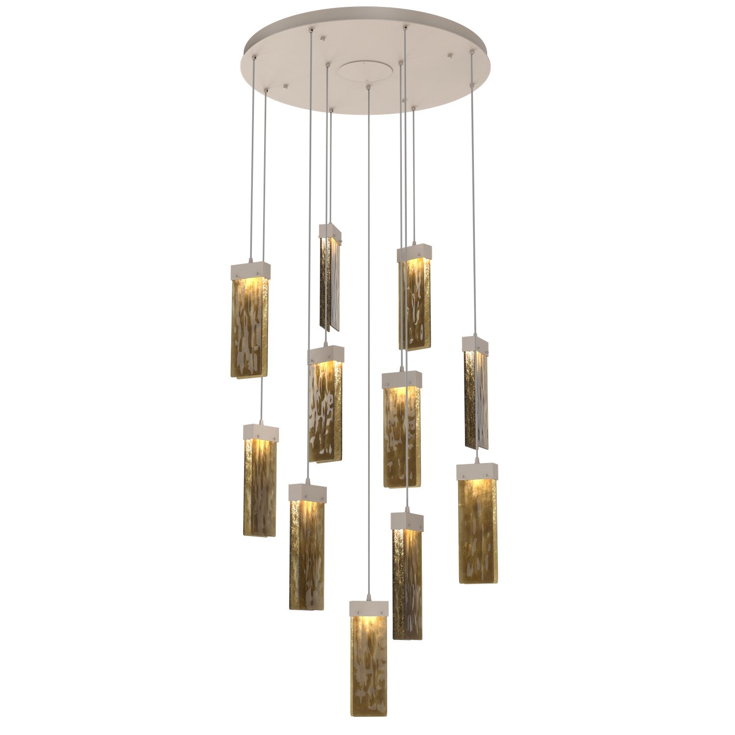 Hammerton Studio - CHB0042-11-BS-BG-C01-L1 - LED Pendant - Parallel - Beige Silver