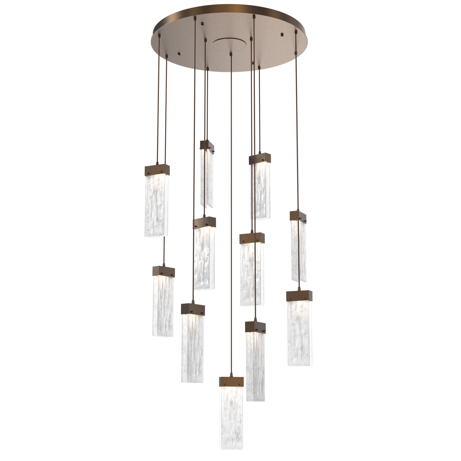 Hammerton Studio - CHB0042-11-FB-CG-C01-L3 - LED Pendant - Parallel - Flat Bronze