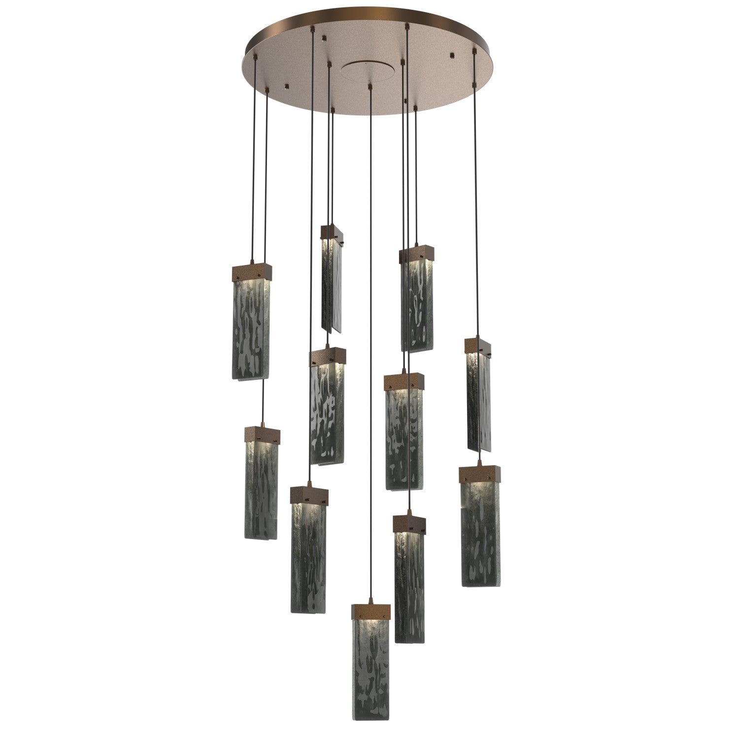 Hammerton Studio - CHB0042-11-FB-SG-C01-L3 - LED Pendant - Parallel - Flat Bronze