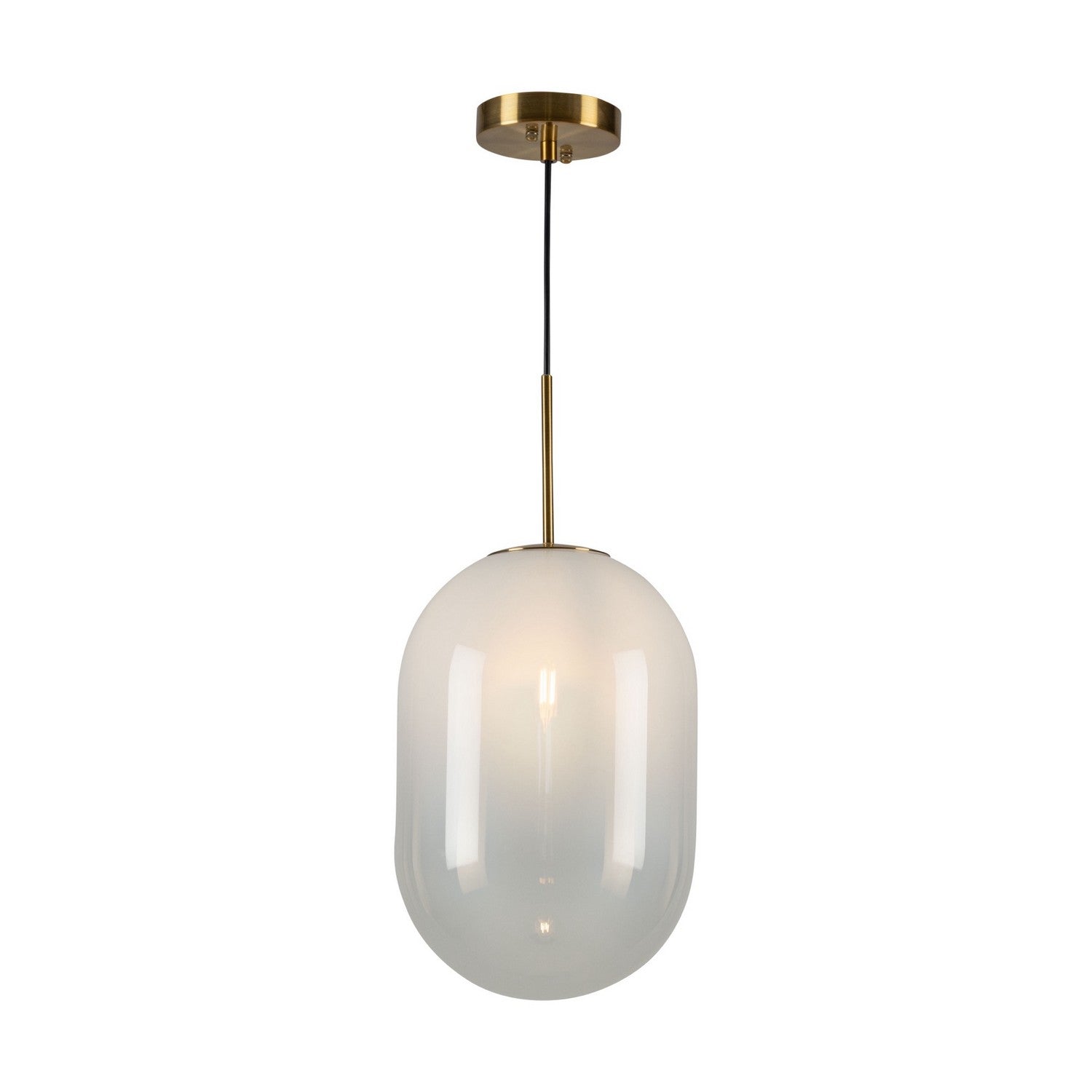 Artcraft - AC10630BR - One Light Pendant - Vita - White, Brass