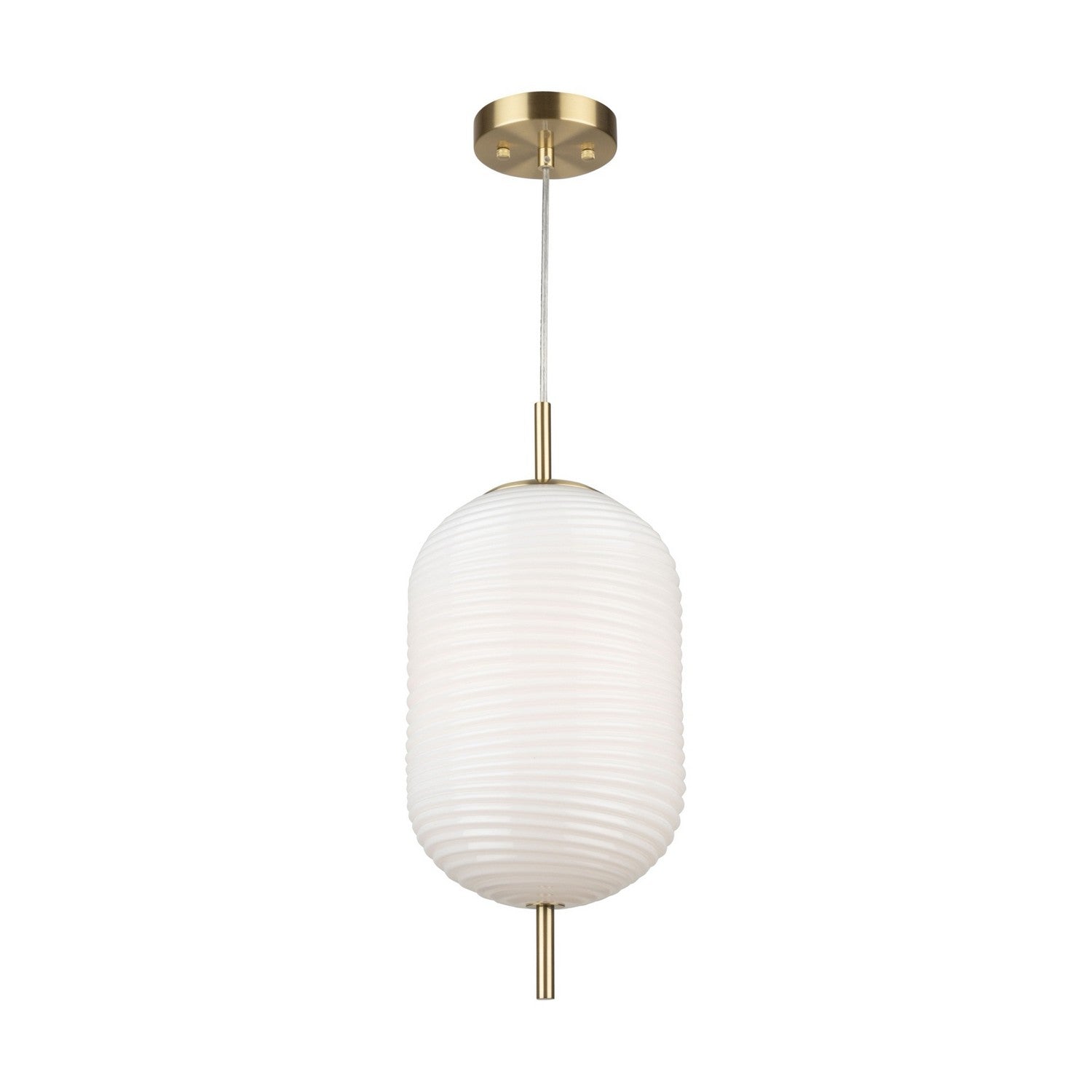 Artcraft - AC10631BR - One Light Pendant - Vita - White, Brass