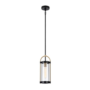 Artcraft - AC11511BB - One Light Pendant - Bonita - Black and Brushed Brass