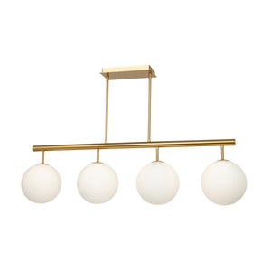 Artcraft - AC11764BR - Four Light Island/Pool Table - Aurelia - Brass