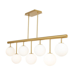 Artcraft - AC11767BR - Seven Light Island/Pool Table - Aurelia - Brass