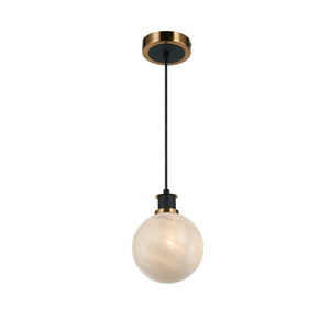 Artcraft - AC11870SW - One Light Pendant - Gem - Black and Brushed Brass