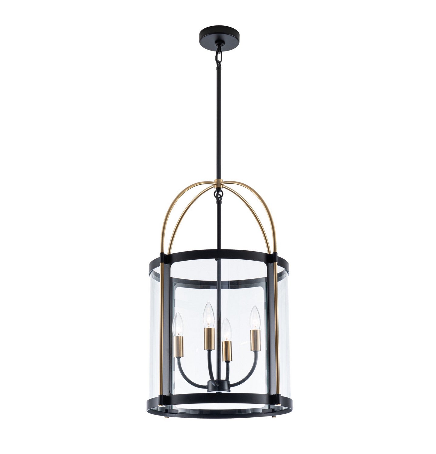 Artcraft - AC11515BB - Four Light Pendant - Bonita - Black and Brushed Brass