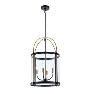 Artcraft - AC11515BB - Four Light Pendant - Bonita - Black and Brushed Brass