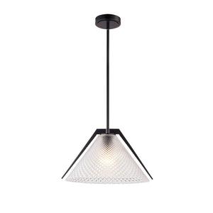 Artcraft - AC11911BK - One Light Pendant - Baltic - Black and Brushed Brass