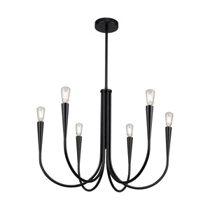 Artcraft - AC11926BK - Six Light Chandelier - Bronte - Black