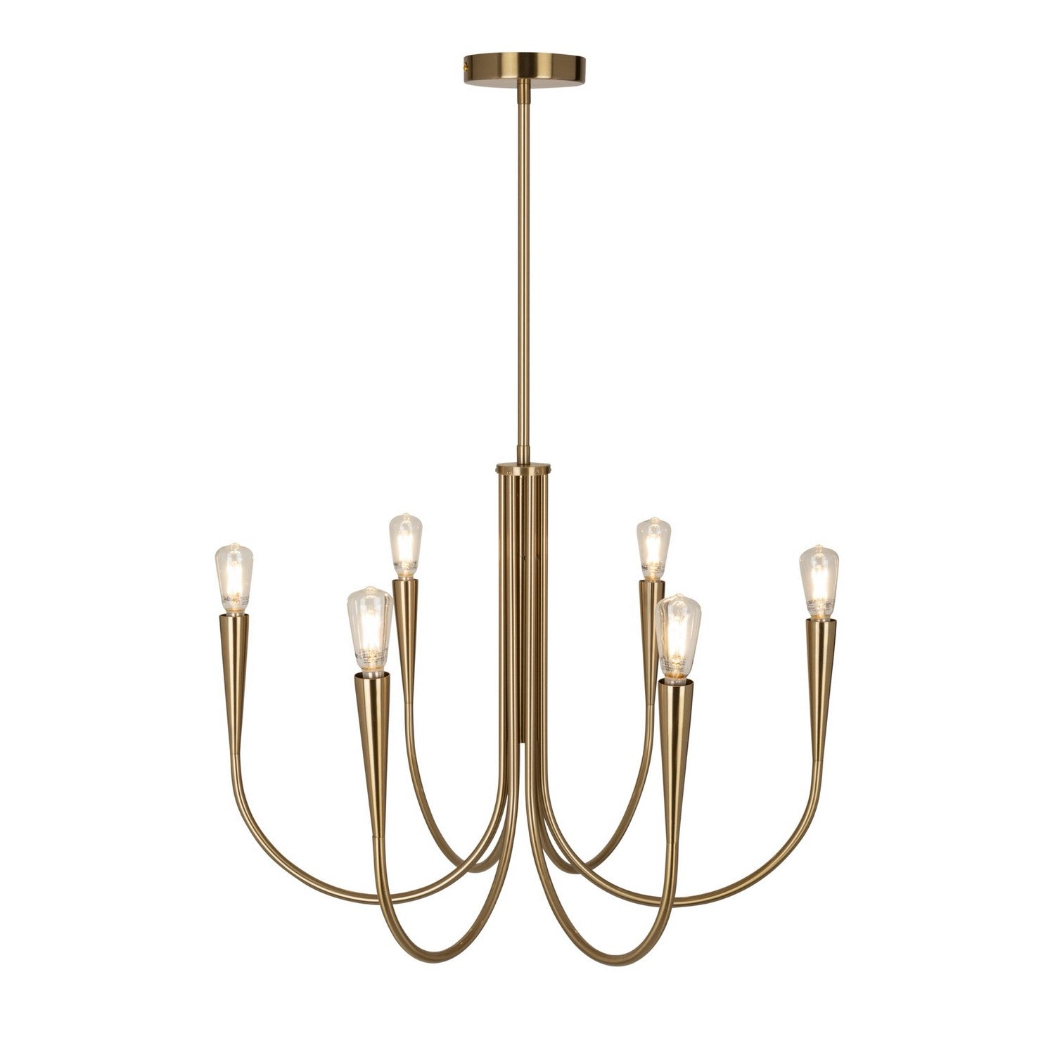 Artcraft - AC11926BR - Six Light Chandelier - Bronte - Brass