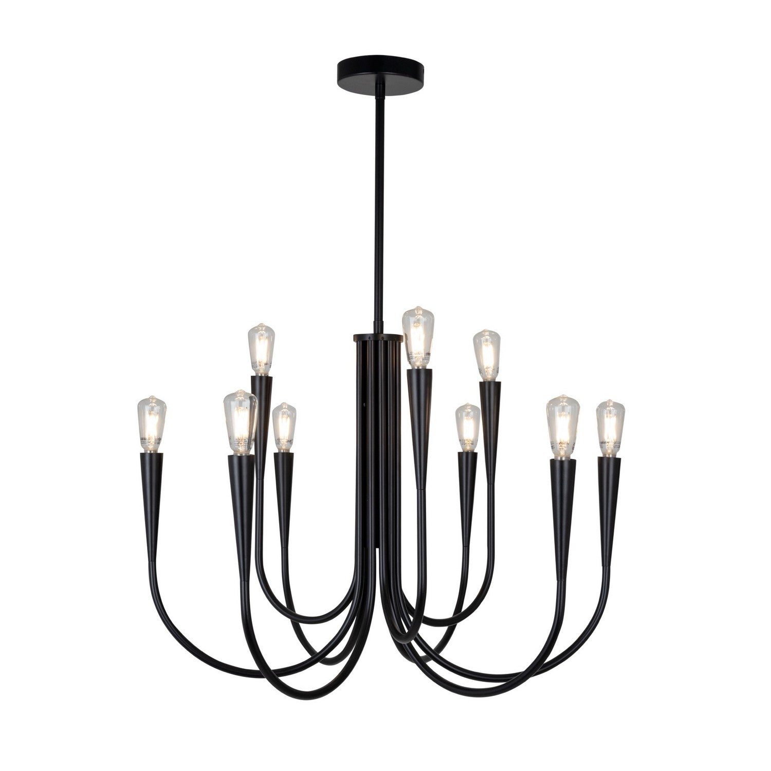 Artcraft - AC11929BK - Nine Light Chandelier - Bronte - Black