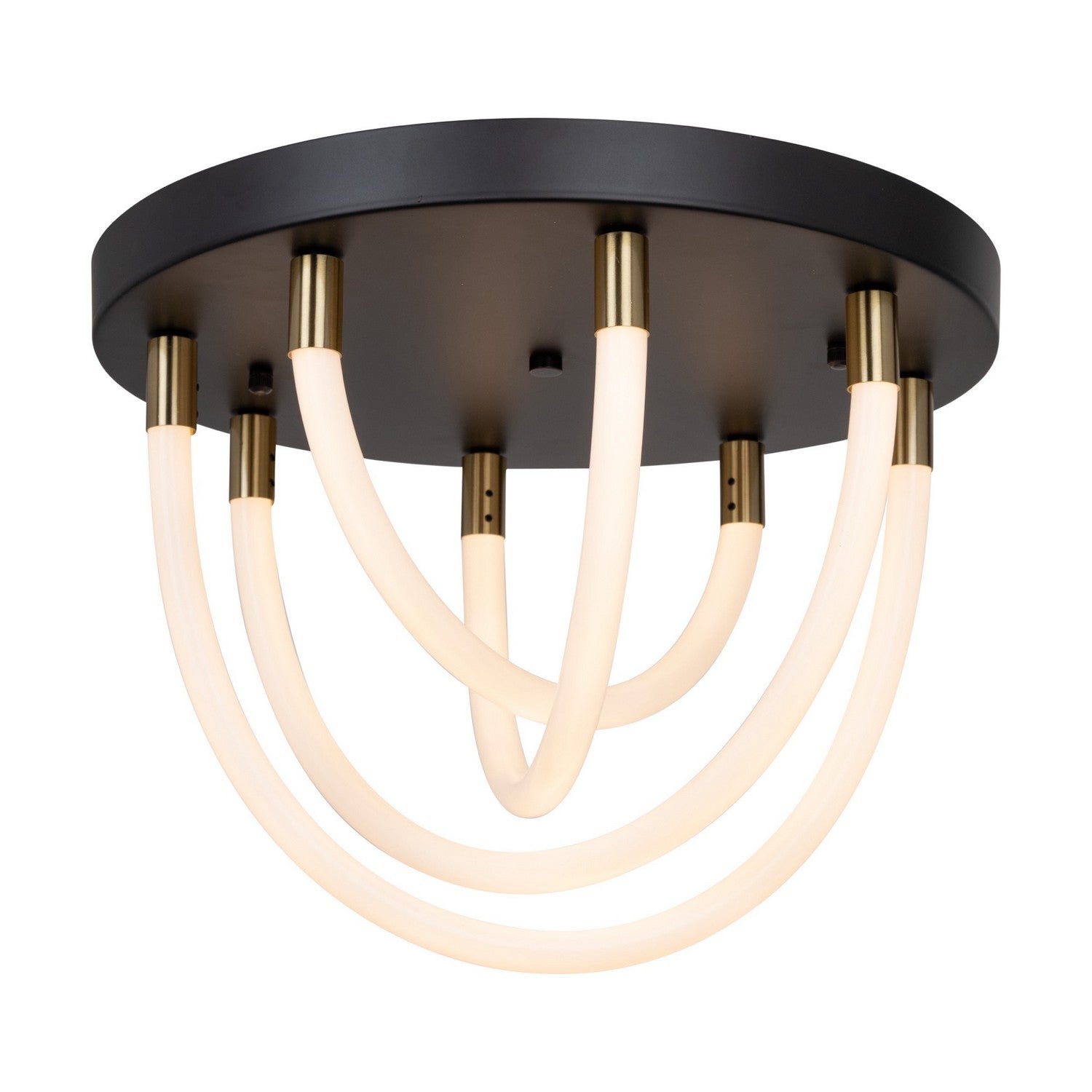 Artcraft - AC6811BK - LED Flush Mount - Cascata - Black and Brushed Brass