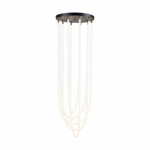 Artcraft - AC6812BK - LED Chandelier - Cascata - Black and Brushed Brass