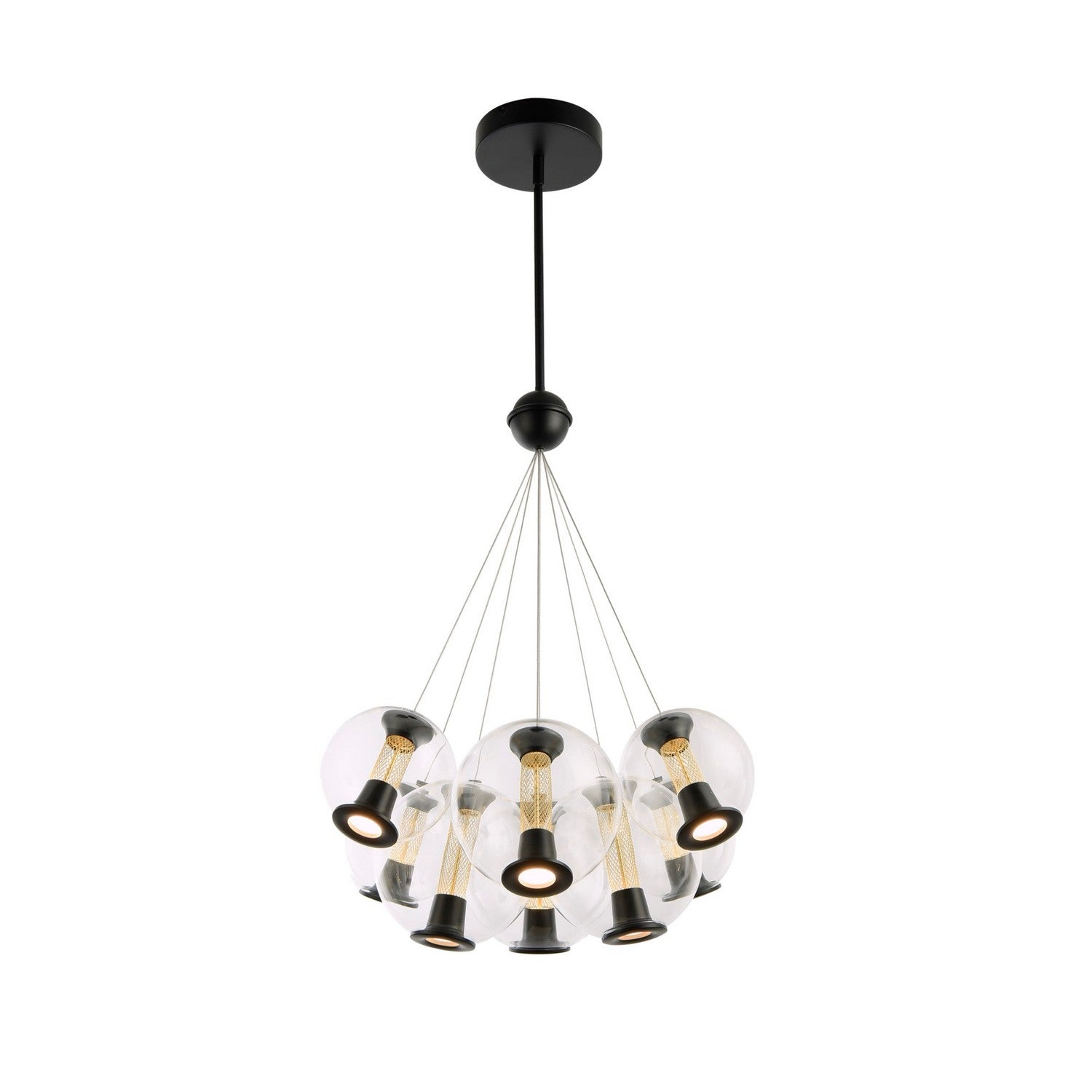 Artcraft - AC6848BK - LED Chandelier - Arlo - Black