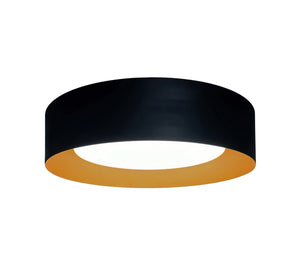 Artcraft - AC7423BK - LED Flush Mount - Orsa - Black and Brushed Brass