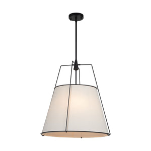 Artcraft - SC13364BK - Four Light Pendant - Pullman - Black