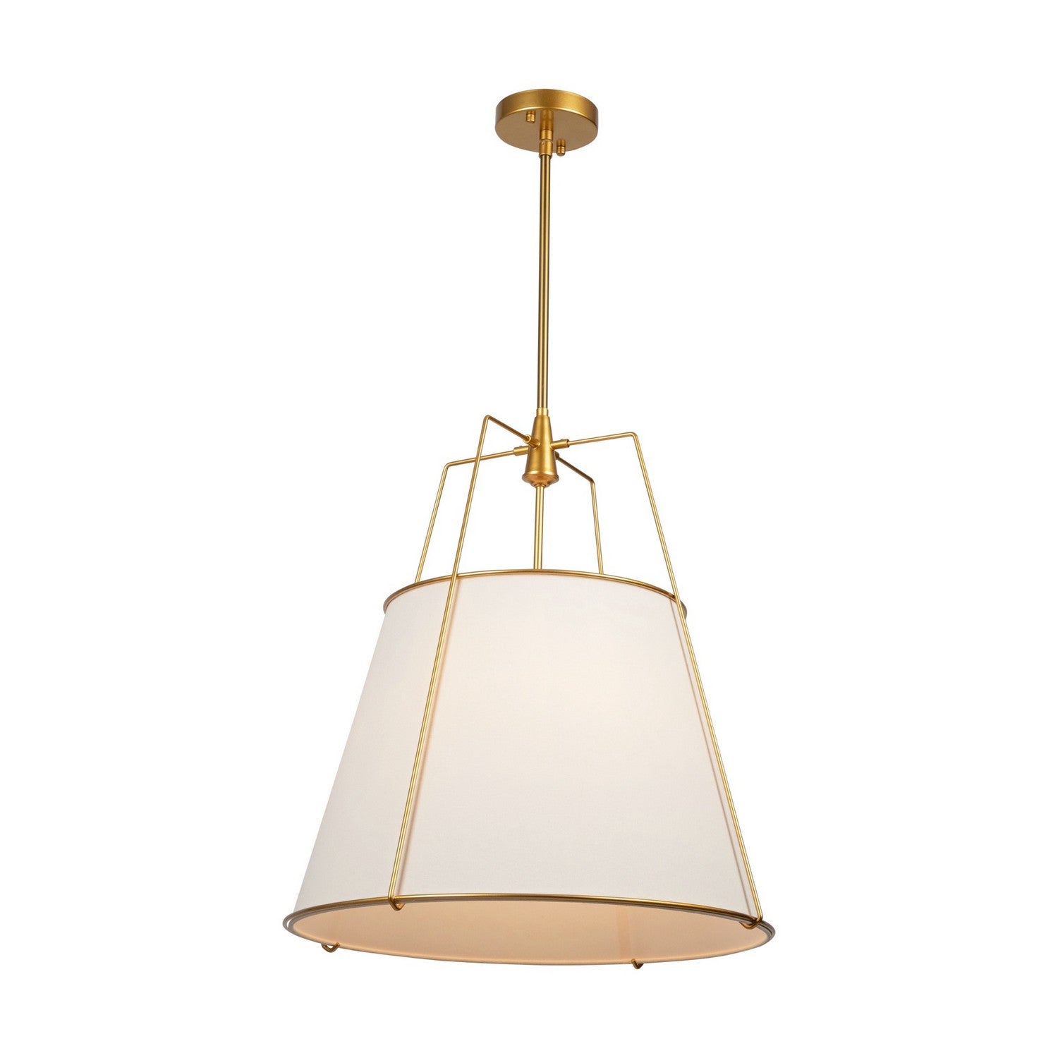 Artcraft - SC13364BR - Four Light Pendant - Pullman - Brass